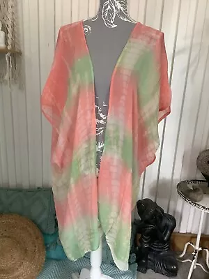 £12 • Buy Topshop Pink & Green Kimono Size L BNWOT