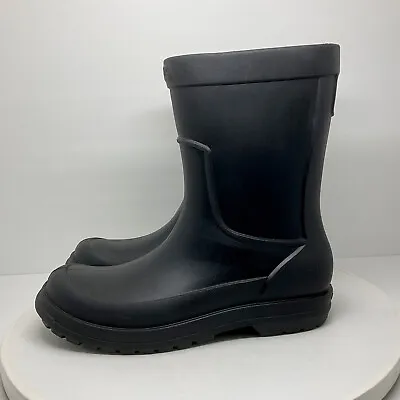 Crocs Boots Mens 8 AllCast Rubber Rain Boot Black 204862 • $32.80