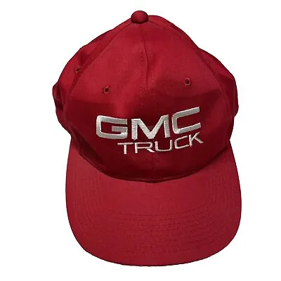 Vintage 90s GMC Trucks SnapBack Hat Cap Red General Motors Automotive Hipster • $16.99