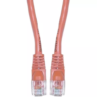 7FT Cat6 Orange Copper Ethernet Crossover Cable Snagless Boot 7ft  10X8-33307 • $4.99