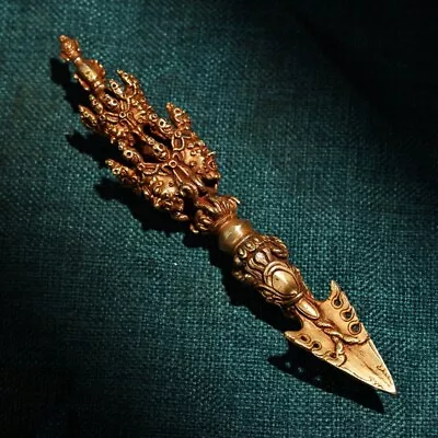 $151.20 • Buy Buddhist Ritual Sceptre Tantric Dorje Phurba Six Faced Vajra Exorcism Pestle5926