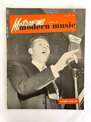 Metronome Magazine April 1947 Vaughn Monroe Cover • $29.99