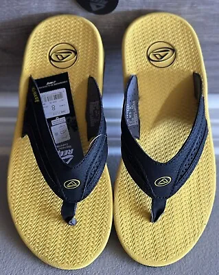 New Reef Flex Performance Flip Flops Sandals Yellow Grey Men's Size 8 NEW! • $29.99