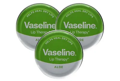 £5.59 • Buy 3x Vaseline Lip Therapy Aloe Vera Tin 20g Pocket Size