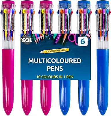 Multi Coloured Pens All In One | Multicoloured Pen With 10 Vivid Ink Colours • £9.45