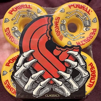 Powell Peralta G BONES Brigade Skateboard Wheels Yellow No Mini Rat Series 15 • $149