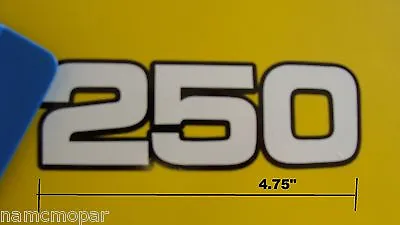 250 Cc WHITE ON BLACK Decal For MX 1.5 X 4.75 Inches Wide A 2 Layer Sticker  • $9