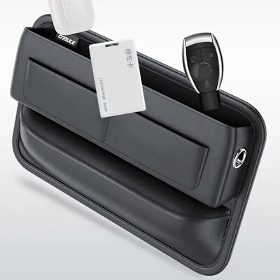 $24.20 • Buy Leather Car Seat Gap Filler Front Seat Storage Organizer Phone Key Accessories