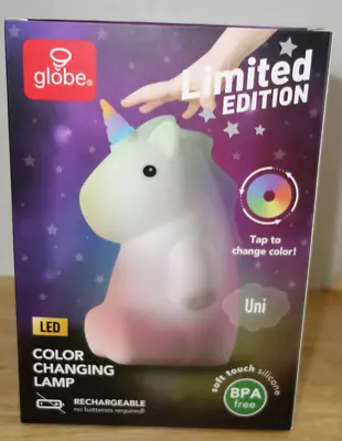 Globe LED Uni Unicorn Color Changing Tap Light Lamp Rechargeable Limited Edition • $18.50