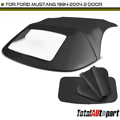 Convertible Soft Top W/Black Plastic Window For Ford Mustang 1994-2004 3.8L 4.6L • $162.99