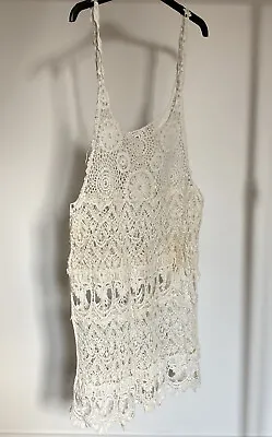 Cream Lace Dress /   S/M Beach Cover  • £9.99