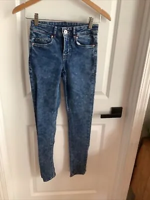 H&M Divided - Acid Washed Blue Denim Skinny Jeans - Juniors Size 4 • $10.99