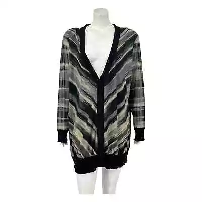 Exclusively Misook Womens Cardigan Sweater Plus Size 3X Black Multi Long Sleeves • $56