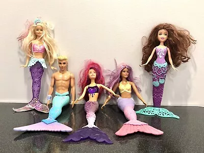 Vintage Mermaid Barbie Dolls Merman Ken Doll Barbie Dreamtopia Doll Mixed Bundle • $70