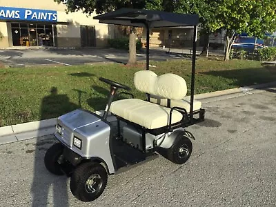 Nice 2019 Silver 36v Sw3 Cricket Mini Golf Cart 4 Passenger Seat With Top • $4150