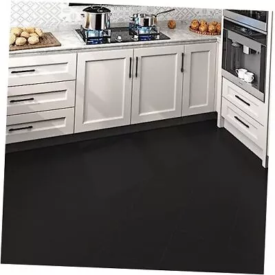  12 X24  Peel And Stick Floor Tile Waterproof Vinyl Box Of 5 Tiles Black • $24.65