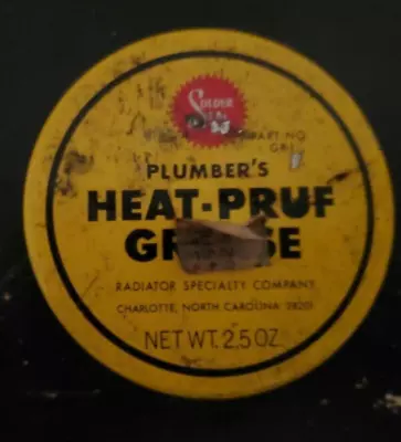 Vintage Full Solder Seal Plumbers Heat Pruf Grease Radiator • $6.99