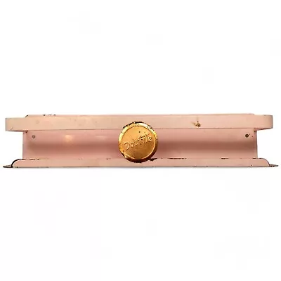 Vintage Dot-File Metal Paper Holder Shelf 11  Tray Desk Organizer Pink RUSTic • $19.95