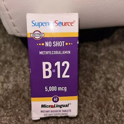 Superior Source No Shot Methylcobalamin B12 5000 Mcg 60 Sublingual Tablet • $19.99