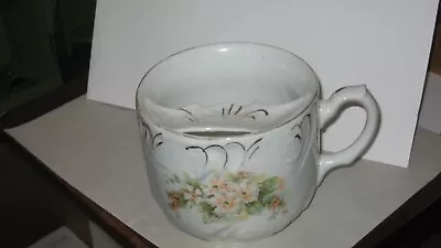 Antique/vintage LARGE Porcelain Mustache Coffee Cup Floral Design • $10.50