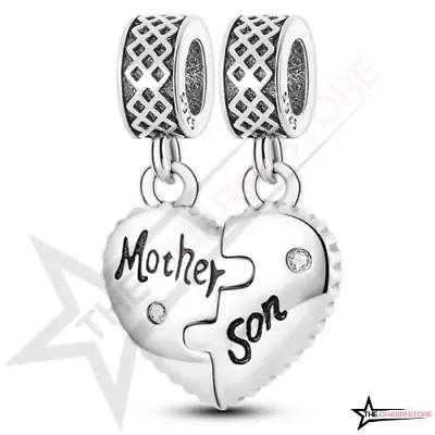 Mother & Son Double Charm - Genuine 925 Sterling Silver - Perfect Gift • £9.89