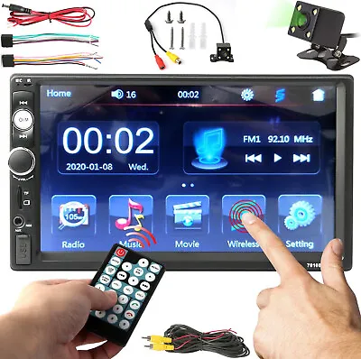 7  Car Stereo Radio 2DIN HD MP5 Touch Screen Mirror Link For IOS & Android GPS • $41.52
