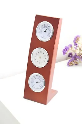 £7.90 • Buy Classical Wooden Desk Table Clock Temperature Humidity Display Business Office