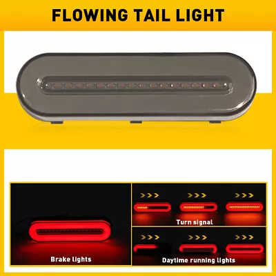 Red/Amber LED 5  Truck Trailer Brake Stop Flowing Turn Signal Tail Light DRL • $12.99