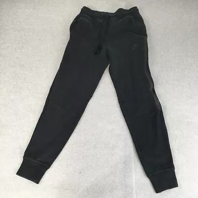 Nike Womens Tech Fleece Tracksuit Pants Size XS Black Drawstring Black Jogger • $34.97