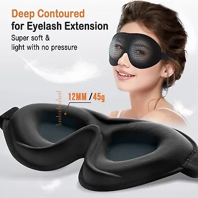 $6.98 • Buy Sleep Eye Mask For Men Women, 3D Contoured Cup Sleeping Mask & Blindfold