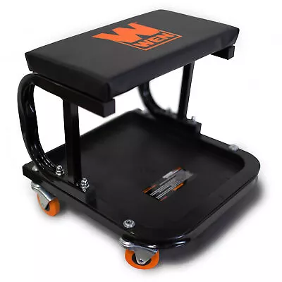 Rolling Creeper Garage/Shop Seat Padded Mechanic Stool With Tool Tray Storage • $31.39