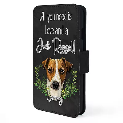 Personalised Jack Russell IPhone Case Custom Dog Flip Phone Cover Wallet ND57 • £12.95