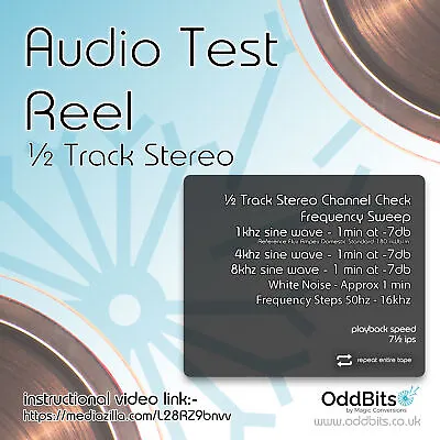 OddBits Reel To Reel Test Tape [½ Track 7½ IPS] • £50