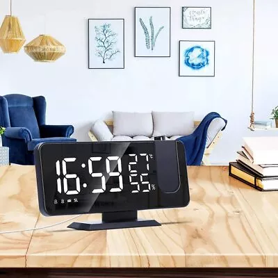 LED Digital Smart Alarm Clock Projection Temperature Time Projector LCD Display • $37.99