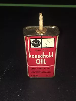 Vtg Sears Craftsman Household Oil Can 4 Fl Oz Sears Roebuck & Co. Chicago Ill • $6