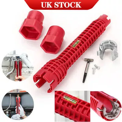 8 In1 Sink Multi Water Pipe Wrench Faucet Wrench Tap Spanner Bath Sink Installer • £6.89