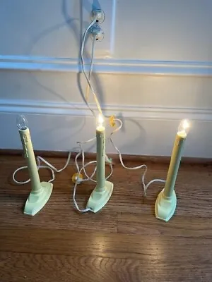 Lot 3 Vintage Christmas Window Electric Plastic Wax Drip Candle Candolier Tested • $9