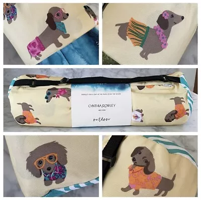 Outdoor Water Repellent Reversible Blanket With Dachshunds • $45