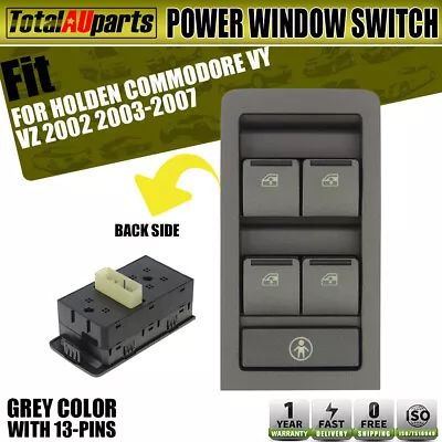 Power Master Main Window Switch For Holden Commodore VY VZ 2002-2007 Grey Color • $25.50