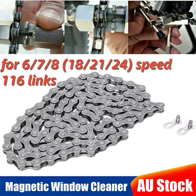 Mountain  Bike Chain 6/7/8 Speed 116 Link Steel For MTB Folding • $16.68