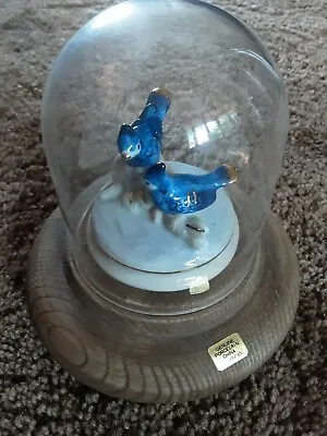 Japanese Ceramic  Music Box W/  Dr. Zhivago  Theme Song 2 Blue Jay's.  • $5.50