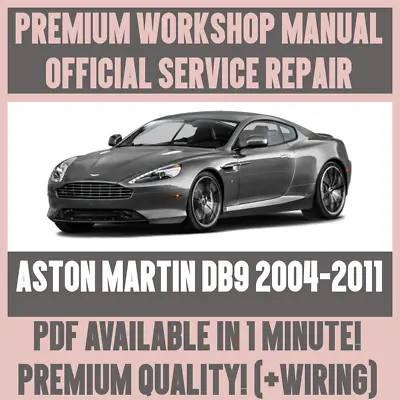 WORKSHOP MANUAL SERVICE & REPAIR GUIDE For ASTON MARTIN DB9 2004-2011 +WIRING • $12.16