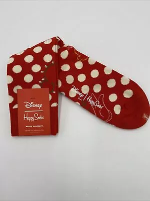 Happy Socks Disney Holidays Mickey & Minnie Mouse Tube Crew Sock Unisex  • $9.60