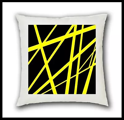 Stripes EVH #2 Guitar Pillow Case 16x16 Polyester Pillow Cover Music Room Gift • $11.20