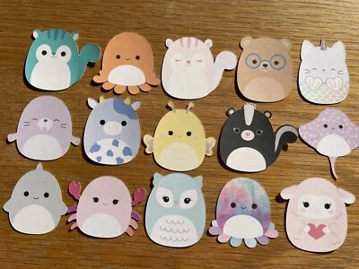£2.99 • Buy 15x Squishmallow Themed Card Toppers Papercraft Card Making Birthday