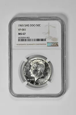 1965 SMS DDO 50c Kennedy Half Dollar VP-001 NGC MS 67 • $501.23