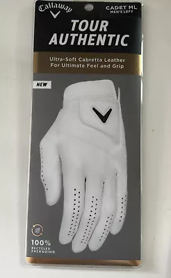 Callaway Tour Authentic Ultra-Soft Leather Men's Left Hand ML Golf Glove NEW • $15