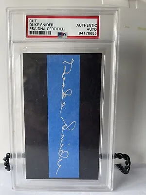 Duke Snider   HOF Signed Cut AUTO PSA DNA  Authenticated • $29.99