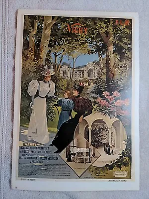 VIchy 1890s Art Deco Travel Poster F Hugo D'Alesi Victorian Women France • $14.50