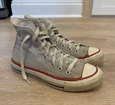 Vintage Converse Chuck Taylor All Star Sneaker Made In The USA Cream Size 5 • $19.99